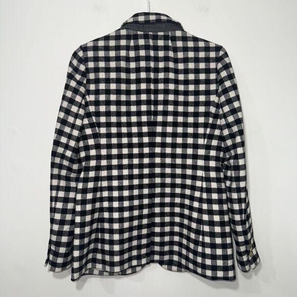 J. Crew Wool Blend One Button Blazer - Buffalo Plaid 2 - Picture 4 of 8
